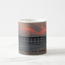 Pier and Sunset - Oak Island, NC Mug