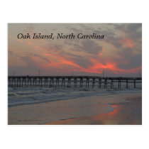 Pier and Sunset - Oak Island, NC postcards