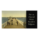 Pier at Ostend, West Flanders, Belgium Picture Card
