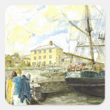 'Pier House Hotel' Square Sticker