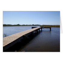 Pier, Salt Marsh, Nantucket Island Greeting Cards