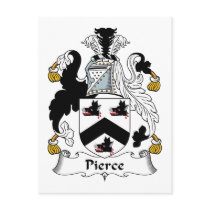 Pierce Family Crest postcards
