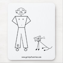 Pierced and dog mousepad mousepads