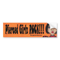 Pierced Girlz Rock!! sticker bumper stickers by tjdaisey Pierced Girlz Rock!! sticker bumper stickers