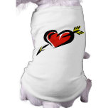 Pierced Heart Arrow Valentine Doggie Tshirt