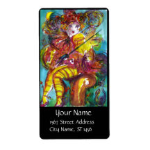 PIERO / Venetian Carnival Night,black Personalized Shipping Labels