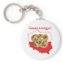 Pierogi Smacznego Polish Map Keychains