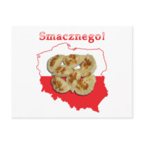Pierogi Smacznego Polish Map Post Card