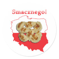Pierogi Smacznego Polish Map Stickers