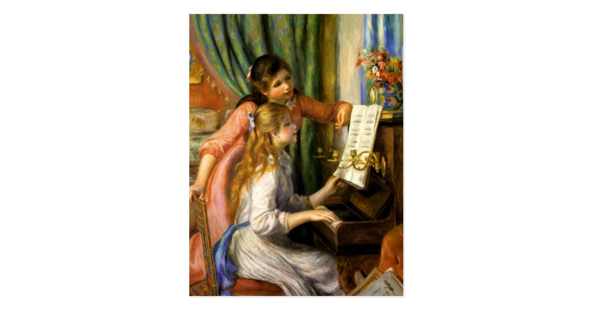 Pierre-Auguste Renoir - Jeunes Filles au Piano Postcard ...