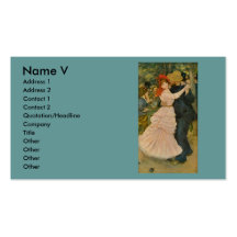 Pierre-Auguste Renoir's Dance at Bougival (1883) Business Card Templates