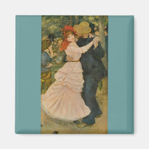 Pierre-Auguste Renoir's Dance at Bougival (1883) Refrigerator Magnet