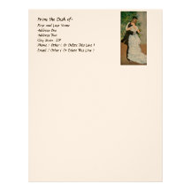 Pierre-Auguste Renoir's Dance in the Town (1883) Customized Letterhead