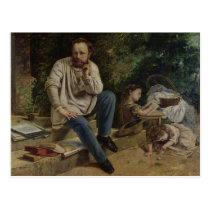 Pierre Joseph Proudhon  and his children postcards