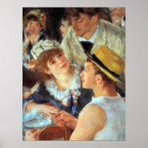 Pierre Renoir - Lunch on the boat party detail Poster