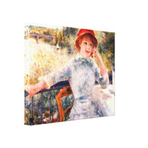 Pierre Renoir - Portrait of Alphonsine Fournaise Canvas Prints