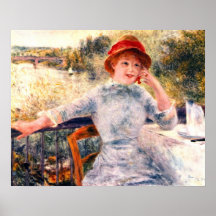 Pierre Renoir - Portrait of Alphonsine Fournaise Poster