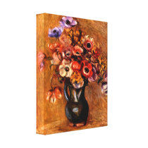 Pierre Renoir - Still life with anemones Gallery Wrap Canvas