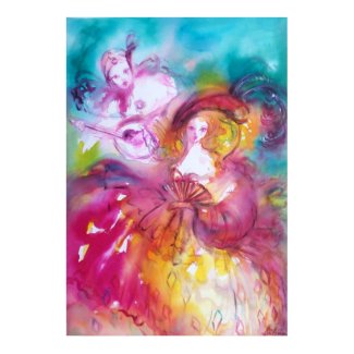 Pierrot and Arlecchina print