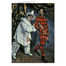 Pierrot and Harlequin , 1888 Card