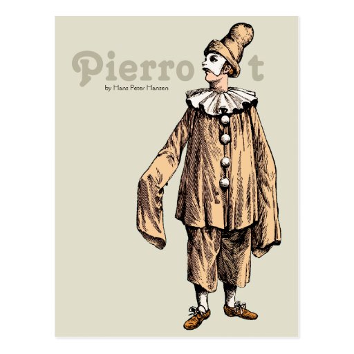 Pierrot by Hans Peter Hansen CC0733 Postcard