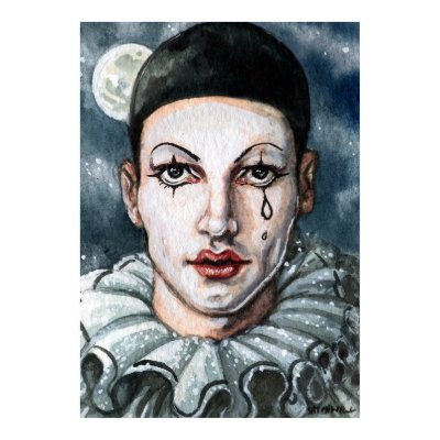 Pierrot Poster by marksatchwillart
