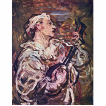 Pierrot With Guitar By Daumier Honoré Photo Cutouts