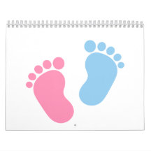 Pies del bebé calendario de pared