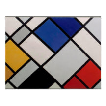 Piet Mondrian Modern Art Postcard