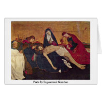 Pieta By Enguerrand Quarton Cards