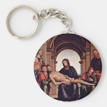 Pietà By Perugino Pietro (Best Quality) Keychain