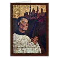 Pieta Of Villeneuve-Les-Avignon Details: Portrait Greeting Cards