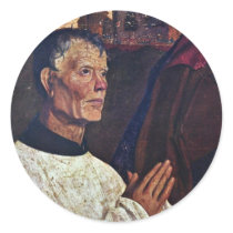 Pieta Of Villeneuve-Les-Avignon Details: Portrait Round Stickers