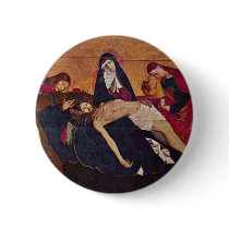 Pieta Of Villeneuve-Les-Avignon Overview By Enguer Pinback Button