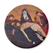 Pieta Of Villeneuve-Les-Avignon Overview By Enguer Fridge Magnet