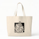 Pieta statue tote bags