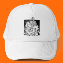 Pieta statue hats