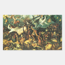Pieter Bruegel - caída del Angelsby Pieter Brueg Rectangular Pegatina