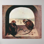 Pieter Bruegel-Two monkeys Print