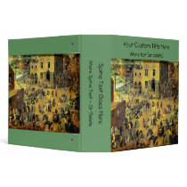 Pieter Bruegel's "Children’s Games" - 1560 Vinyl Binders