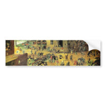 Pieter Bruegel's "Children’s Games" - 1560 bumper stickers by MasterpieceGallery Pieter Bruegel's "Children’s Games" - 1560 bumper stickers