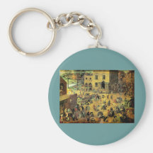 Pieter Bruegel's "Children’s Games" - 1560 Key Chain