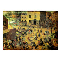 Pieter Bruegel's "Children’s Games" - 1560 posters