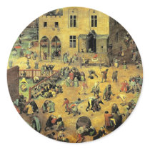 Pieter Bruegel's "Children’s Games" - 1560 Round Sticker