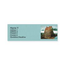 Pieter Bruegel's The "Little" Tower of Babel Business Card Template