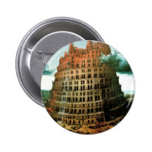 Pieter Bruegel's The "Little" Tower of Babel Buttons