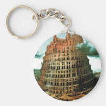 Pieter Bruegel's The "Little" Tower of Babel Keychain