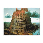 Pieter Bruegel's The "Little" Tower of Babel Post Card