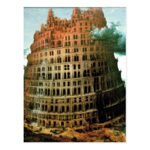 Pieter Bruegel's The "Little" Tower of Babel Post Card