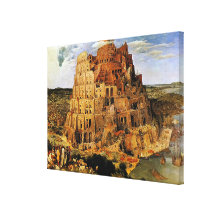Pieter Bruegel's "The Tower of Babel" (circa 1563) Stretched Canvas Prints